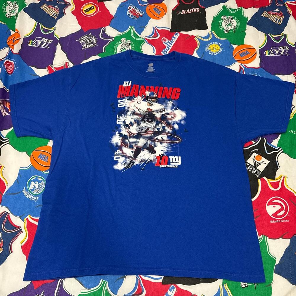 Y2K NFL Eli Manning New York Giants Mens Sz XXL T-Shirt Super Bowl Football